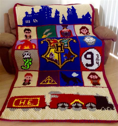 Handmade Extra Large Crochet Harry Potter Blanket Etsy Australia