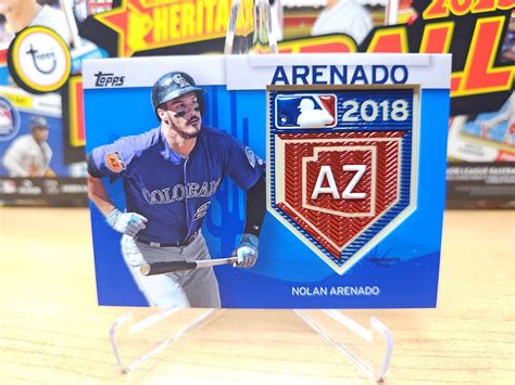 2018 Topps MLB Spring Training Logo Patch Blue 99 Nolan Arenado STP