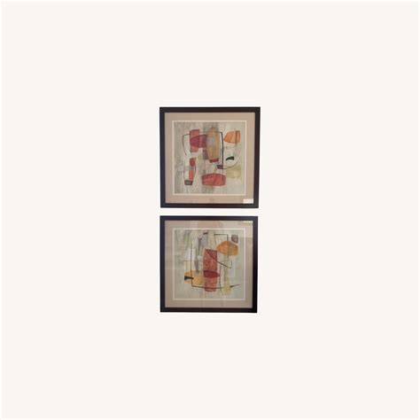 Crate And Barrel Multicolor Abstract Wall Art Aptdeco