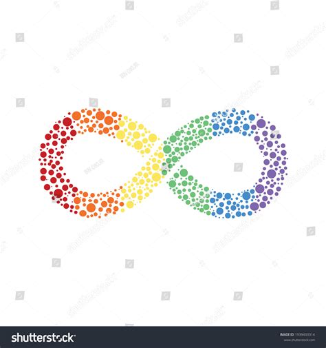 Símbolo Arco Iris Infinito Con Puntos Vector De Stock Libre De