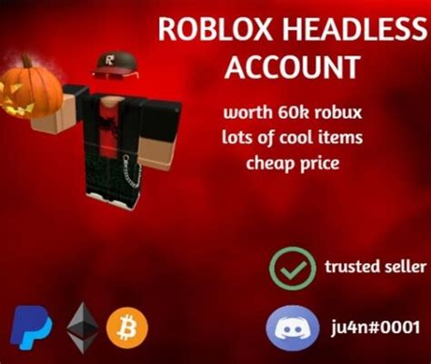 Roblox Headless Account 60k Summary Read Desc Ebay