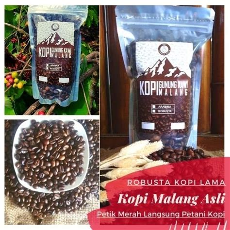 Jual Kopi Robusta Gunung Kawi Malang Bubuk Murni Biji Asli 500 Gr Di