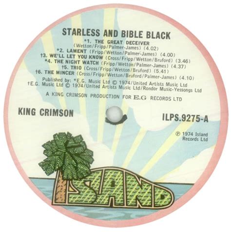 King Crimson Starless And Bible Black Ex Uk Vinyl Lp Album Lp Record