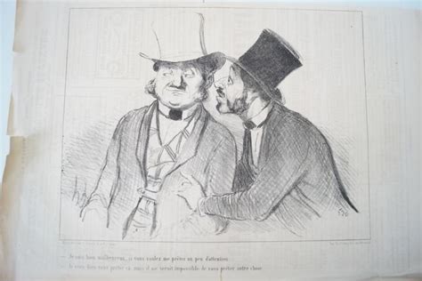 Karikatur Honor Daumier Original Lithographie Aus Charivari Ca