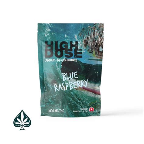 Buy Blue Raspberry 1000mg Thc Gummy By High Dose Tga