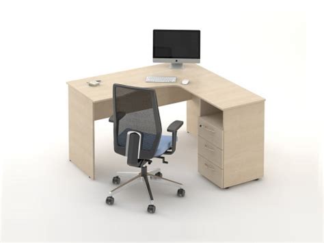 Угловой стол с тумбой Сенс правый — Столы Сенс