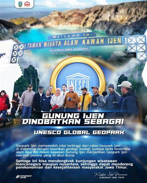 Gunung Ijen Ditetapkan UNESCO Sebagai Global Geopark Lentera Today