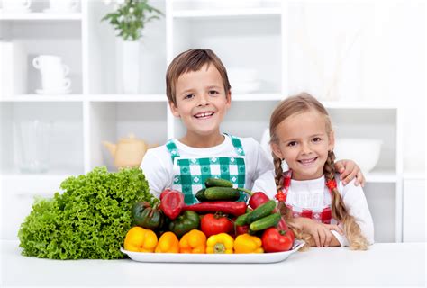 Happy healthy kids with vegetables - Health Begins With Mom