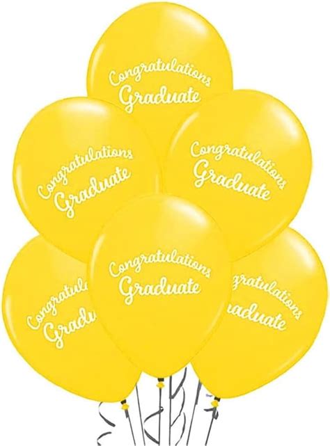 Pmu Graduation Script Balloons Inch Premium Partytex Yellow Latex