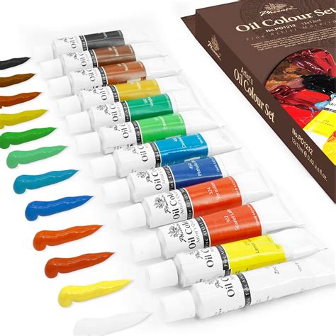 Snapklik.com : Oil Paint Set, 12x12ml/04 Fl Oz Tubes, Non-toxic Oil ...