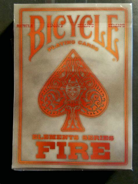 Bicycle Us Playing Card Elements Series Fire Grey Tuck Box 2016