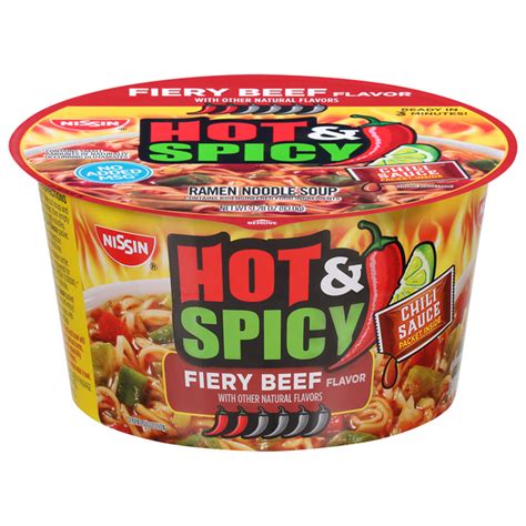 Save on Nissin Bowl Ramen Noodle Soup Hot & Spicy Fiery Beef Order ...