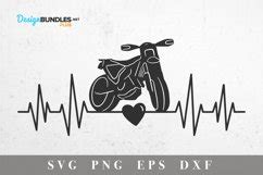 Motorcycle Heartbeat Svg File