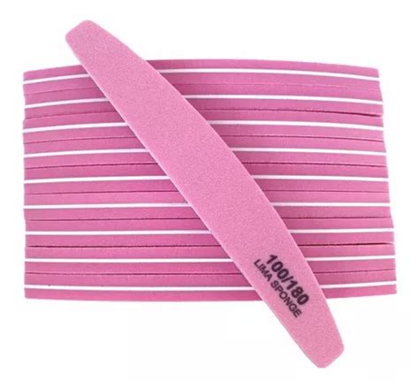 Lima Sponge 100 180 10 Pza Uñas Color Rosa Mercadolibre