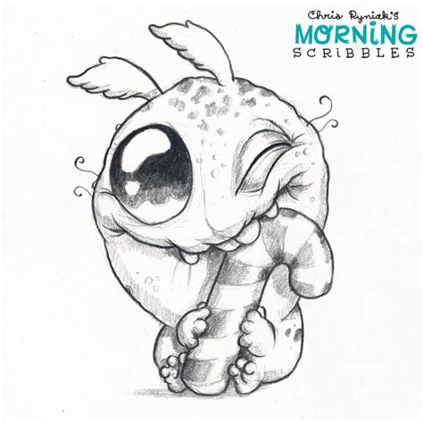 Artist Chris Ryniak Morning Scribbles Cute Monsters Drawings Cute