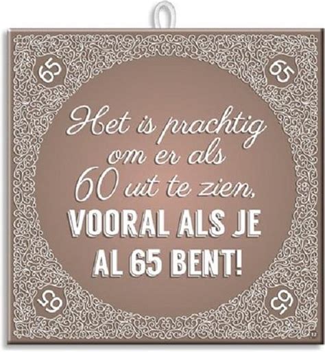 Paperdreams Slogan Tegel 65 Jaar Bol