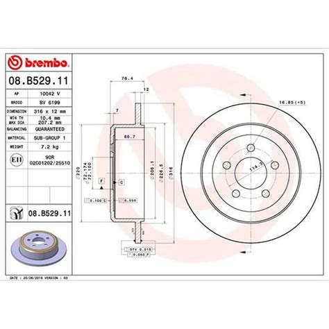 2X BREMBO BREMSSCHEIBEN 316mm VOLL HINTEN PASSEND FÜR DODGE NITRO JEEP