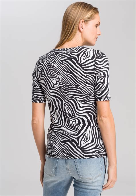 T Shirt Mit Zebra Print Shirts Fashion