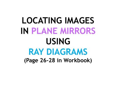 Ppt Locating Images In Plane Mirrors Using Ray Diagrams Page