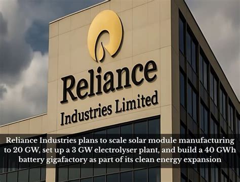 reliance industries unveils major clean energy expansion plans asia