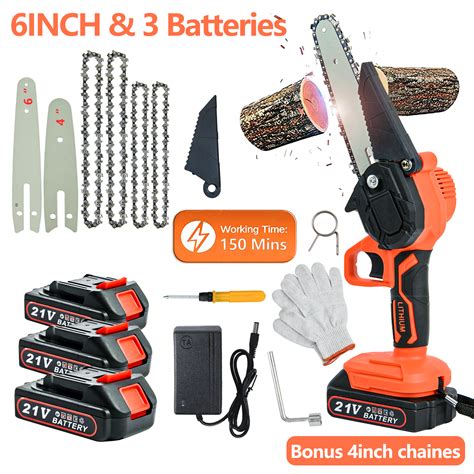 Rechargeable Electric Saws 24v500w 4 Inch Electric Chainsaw Handheld Mini Pruning Shears