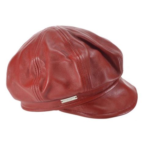 Casquette Gavroche Cuir Casquette Gavroche Cuir Rouge Seeberger