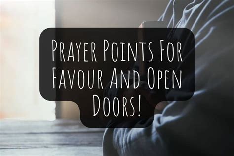 Prayer Points For Favour And Open Doors