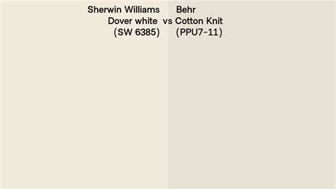 Sherwin Williams Dover White Sw Vs Behr Cotton Knit Ppu