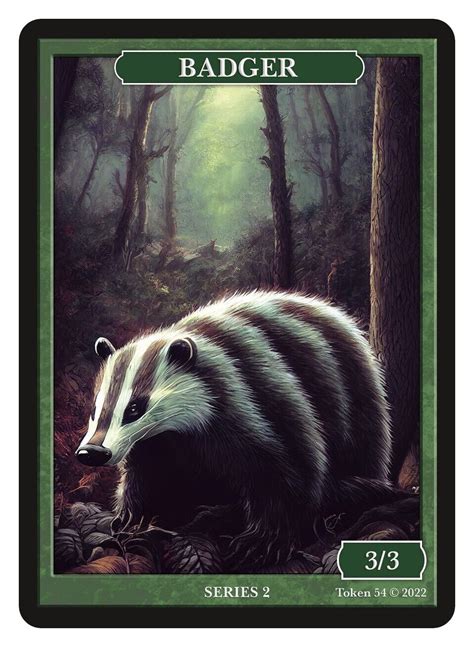 Badger Token Givememana Tokens Series Magic The Gathering Mtg Ebay