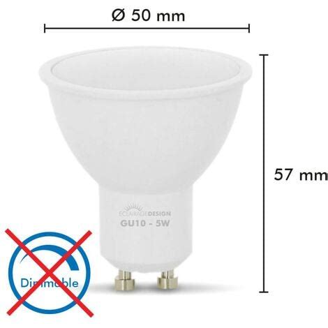 Lot De Ampoules Led Gu W Eq W K Blanc Froid