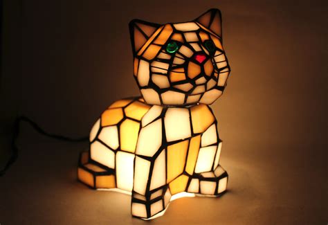 Stained Glass Cat Lamp Foter