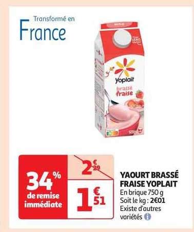 Promo Yaourt Brass Fraise Yoplait Chez Auchan Icatalogue Fr