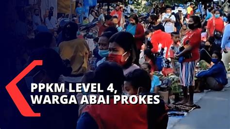 Warga Abai Protokol Kesehatan Di Pasar Saat Ppkm Level Youtube