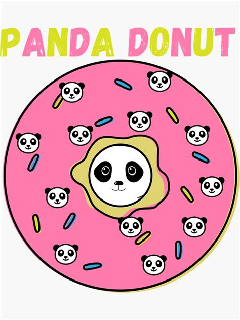 "panda donut" Sticker for Sale by moayad-marc-12 | Redbubble