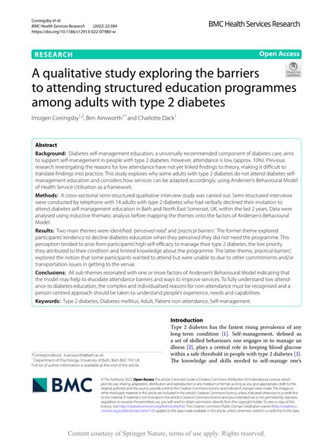 (PDF) A qualitative study exploring the barriers to attending