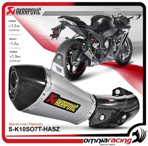 Akrapovic Slip On Titanium For Kawasaki Zx 10r Ninja 2011 11