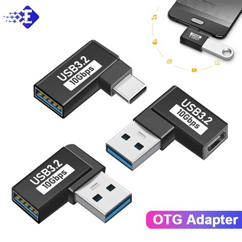 USB Adapter U Form Gerader Winkel 90 Grad Adapter USB Buchse Zu USB