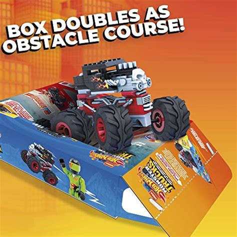Mega Hot Wheels Bone Shaker Building Set With Micro Figure Driver Rolling Wheels And Authentic