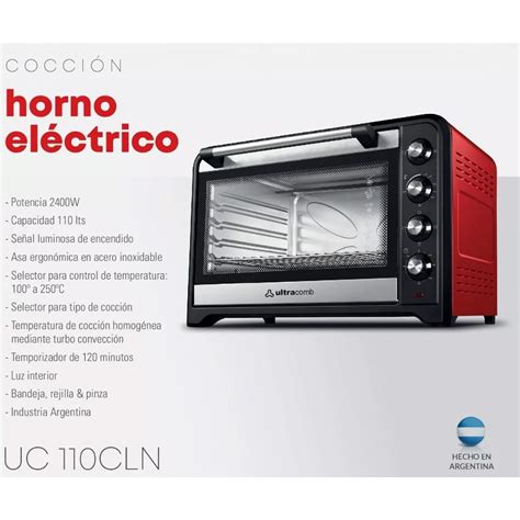 Horno Electrico Lts Ultracomb Uc Cln Grill Convecci N Mandy Hogar