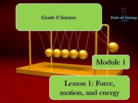 Grade Science Module Lesson Force Motion And Energy Youtube