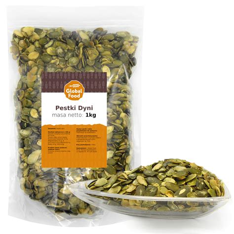 PESTKI DYNI ŁUSKANE ŁUSZCZONE GLOBAL FOOD 1kg 1000g Inny producent