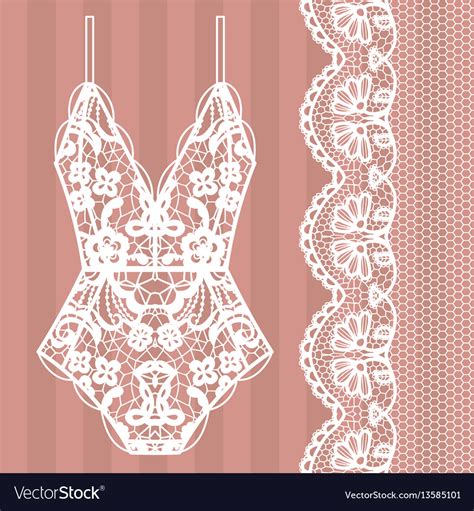 Body Lingerie Lacy Beautiful Body Royalty Free Vector Image