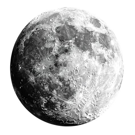 the moon is shown in black and white 45828281 PNG