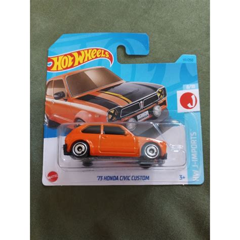 Hot Wheels Regular Short Card 73 Honda Civic Custom Shopee Philippines