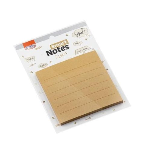 Bloco De Anotacoes Adesivo 76X76Mm C 50 Fls Pautado Kraft Ba7658 Brw