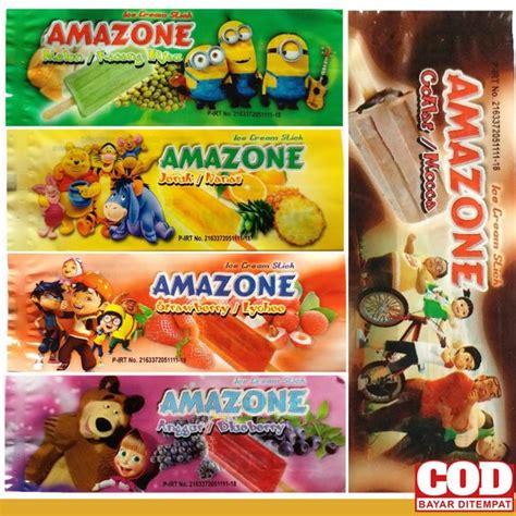 Jual PLASTIK ES MOTIF PLASTIK KEMASAN ICE CREAM STICK JUAL PLASTIK