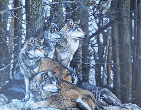 Wolf Pack Painting by John Neeve - Fine Art America