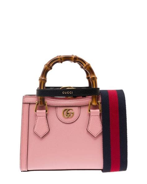 Gucci Diana Mini Shopping Bag With Bamboo Handles And Double G Detail