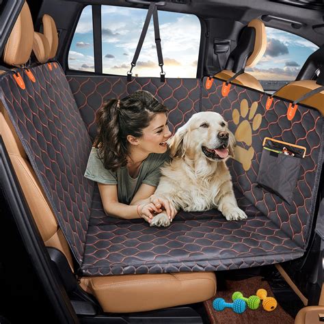 Yw Auto Genius Dog Car Seat Cover With Sturdy Hard Bottom