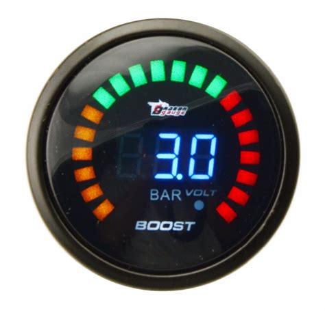 Dragon Gauge 3 0 Bar 52mm Boost Turbo Gauge Svart Grandado